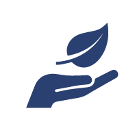 icon of hand holding a plant that illustrates the concept of cultural values