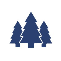 icon of forest trees that illustrate the concept of ecosystem