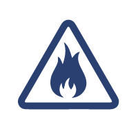 icon of fire warning symbol