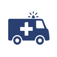 icon of an ambulance that illustrates the concept of human health